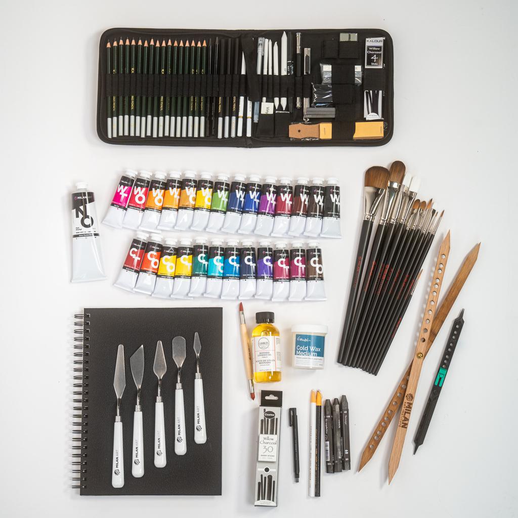 MILAN ART ‘Mastery’ Oil Paint & Drawing Kit - Milan Art Store