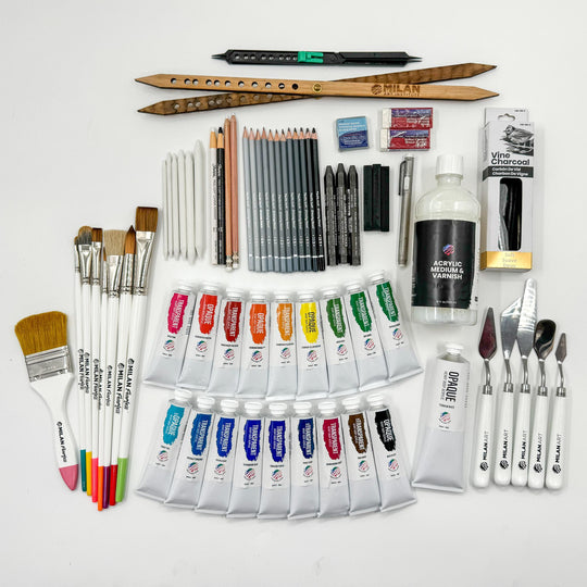Milan Art Mastery Acrylic Painting and Drawing Foundations (Kit 1) - Part 1