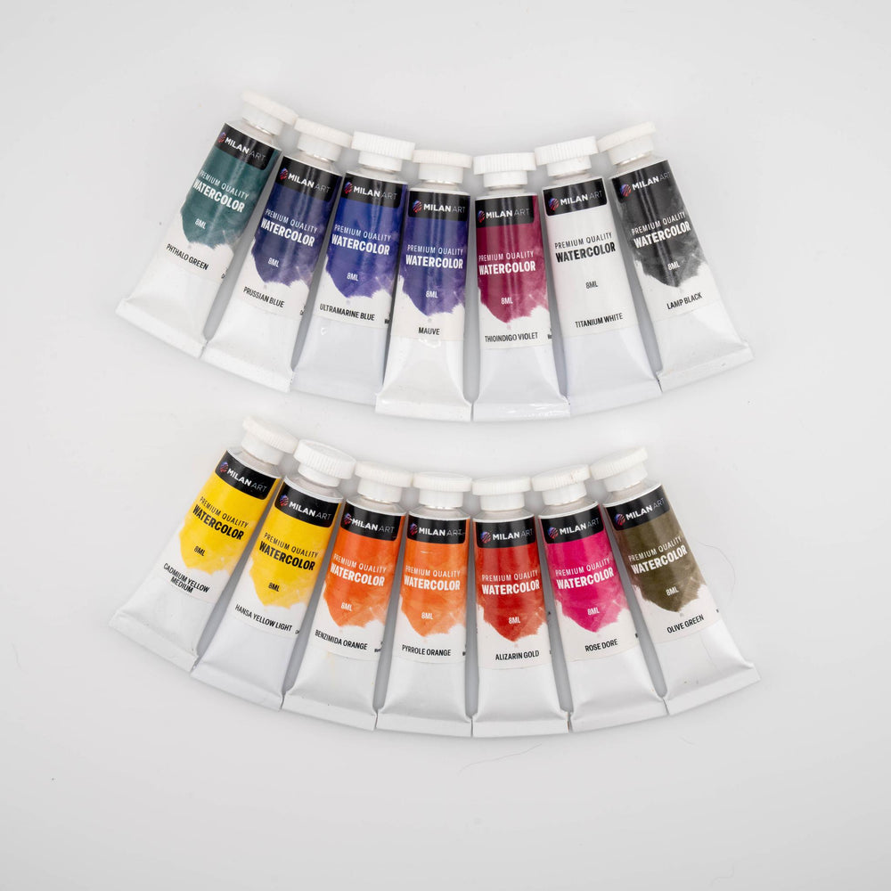 Milan Art Professional Watercolor Paint - Ultimate Set