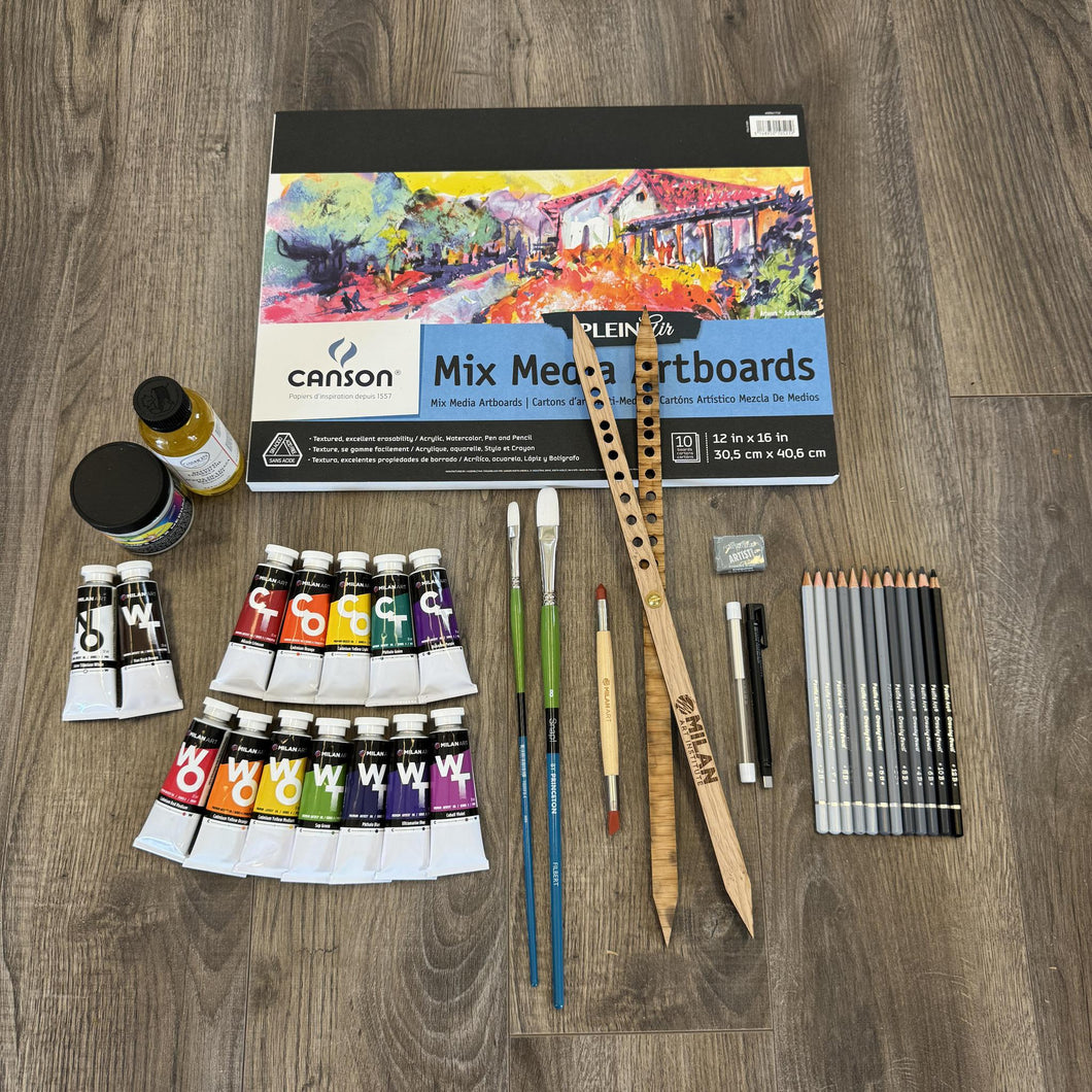 MILAN ART 'Oil and Drawing Essentials' Kit