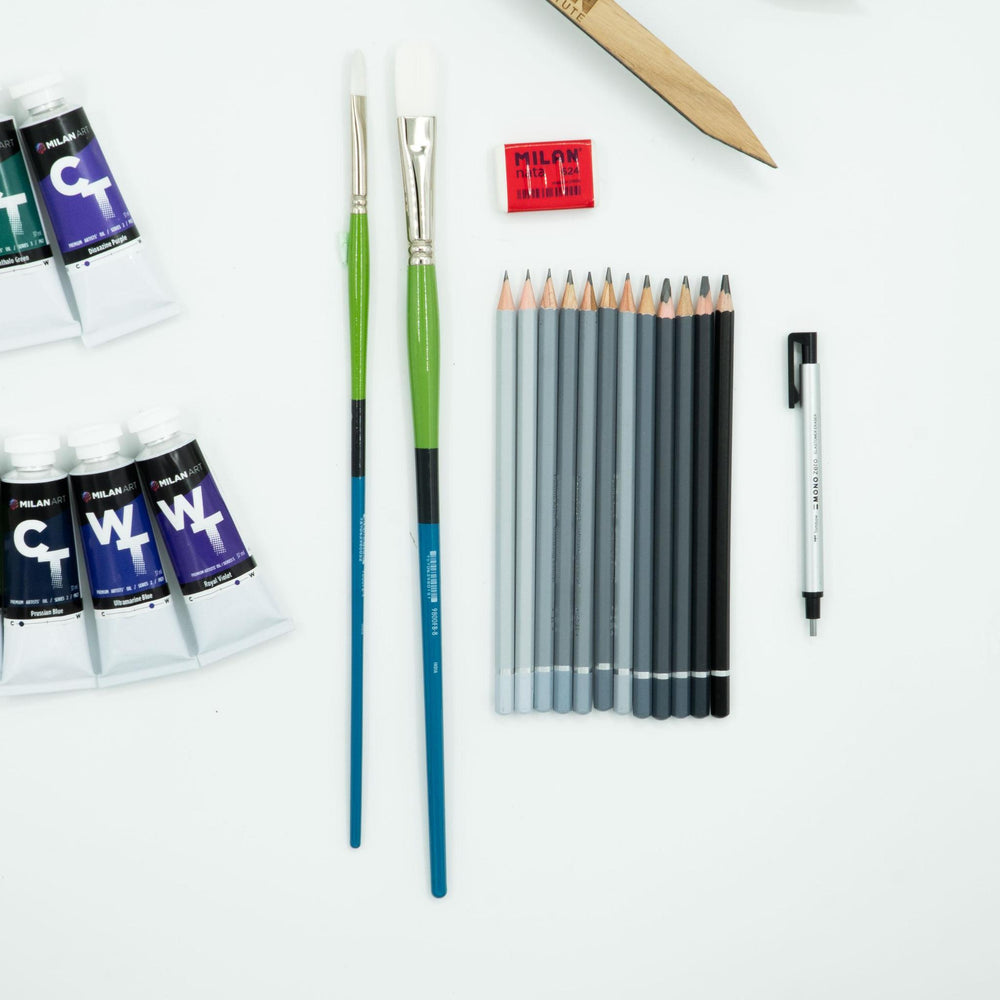 MILAN ART 'Oil Paint and Drawing Essentials' Kit